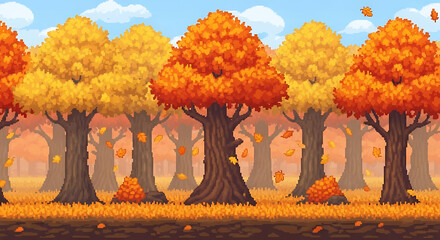 Pixel Art Forest Background | Retro 8-Bit Nature Scenery, Fantasy Landscape, Game Assets, RPG Environment, Pixelated Jungle, Adventure Platformer Design, Indie Game Background Pack
