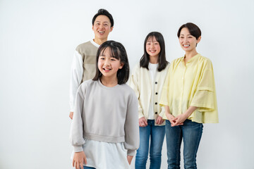 Fototapeta premium 家族四人のポートレート