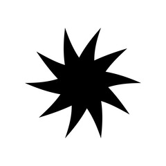 Star clip art design on plain white transparent isolated background for card, shirt, hoodie, sweatshirt, apparel, card, tag, mug, icon, poster or badge