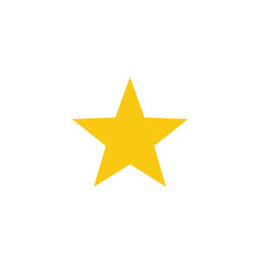 Solid, bright yellow five-pointed star graphic design element.