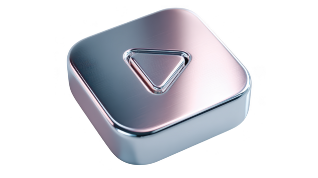 Silver square with a triangle on it