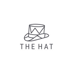 Fototapeta premium Hat logo with simple, stylish design for modern and versatile branding.