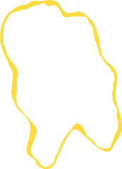 Yellow circle shape watercolor decoration