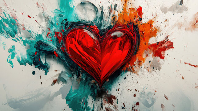An abstract art piece inspired by the meaning of Mon Amour