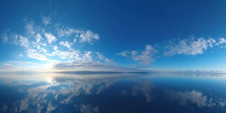 Nature's ocean reflection 360&deg; hdr view