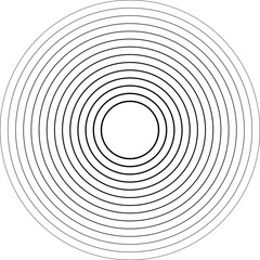 Circle with halftone line elements, sound wave