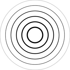 Circle with halftone line elements, sound wave