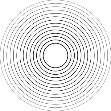 Circle with halftone line elements, sound wave