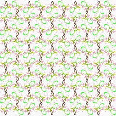 An infinitely repeating pattern featuring abstract shapes in various pastel colors on a black background. Perfect for textiles, wallpapers, digital backgrounds, and modern graphic projects.
