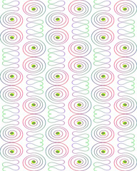 An infinitely repeating pattern featuring abstract shapes in various pastel colors on a black background. Perfect for textiles, wallpapers, digital backgrounds, and modern graphic projects.
