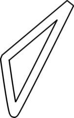 Triangle pixel geometric 8 bits