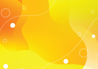 Abstract Yellow Orange Fluid Wave Background.