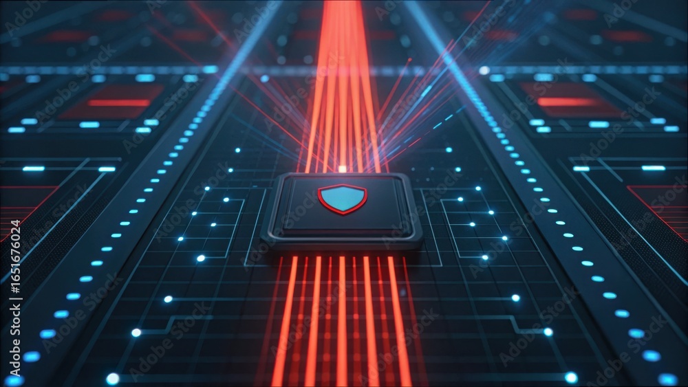 Poster advanced ai scanning interface for banking application concept