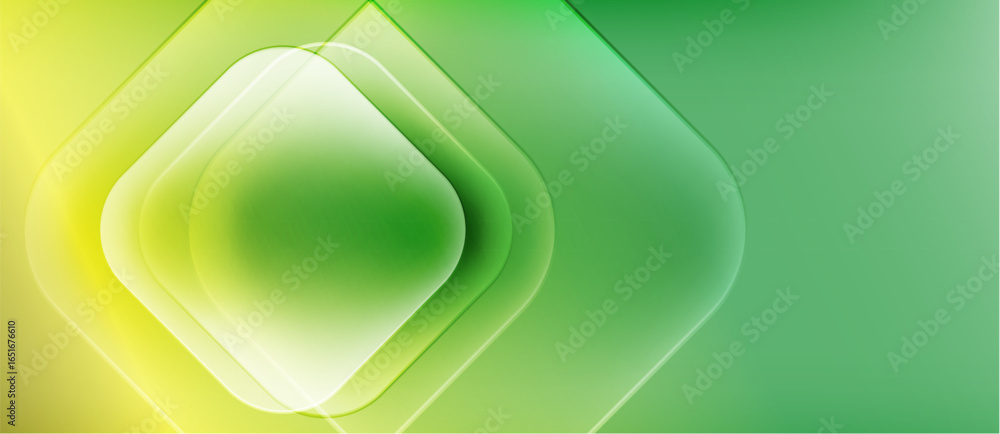 Poster abstract gradient background. soft rounded squares overlap creating luminous effect. bright yellow t