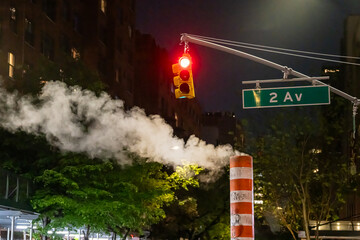 Steam stack on 2nd Ave, New York City, Manhattan
