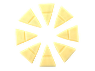pieces of white chocolate isolated on transparent background Generative Ai.
