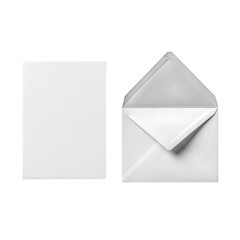 Blank white paper and envelope