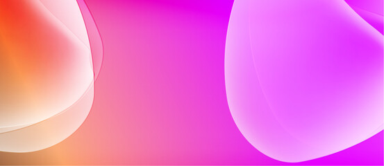 Abstract shapes blend, creating vibrant pink, orange gradients. Smooth curves suggest fluidity, light interaction. Minimalist design, modern aesthetic.
