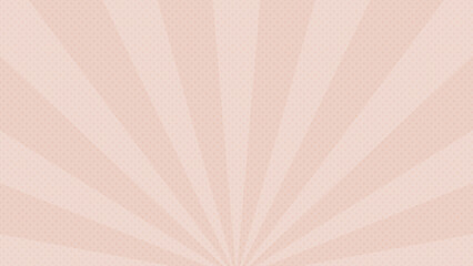 ベージュの水玉模様の背景に放射状の光線のイラスト - おしゃれでかわいいバナー･背景素材 16:9
