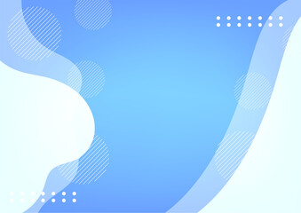 Abstract Blue Background with Geometric Shapes and Lines Design.