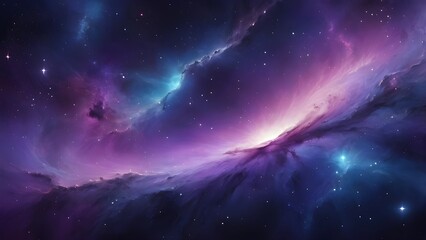 Fototapeta premium Cosmic galaxy background with glowing stars and surreal nebula, perfect for fantasy design, posters, or futuristic projects.