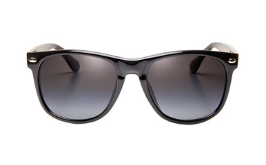 Fototapeta premium Classic black sunglasses with gradient lenses on transparent background