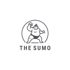 Obraz premium Sumo logo vector icon illustration style