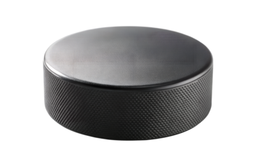 Hockey Puck Isolated Close Up Sport Equipment on transparent background