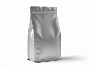 Foil Plastic Bag Packaging with Zipper Mockup &ndash; Pet Food, Coffee Beans, or Tea Package Template