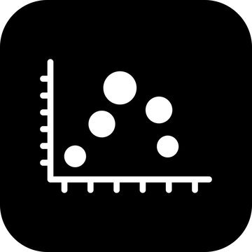 Scatter Graph Semi Solid Vector Icon