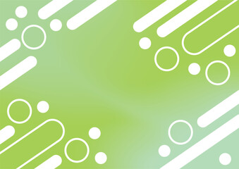 Abstract Green Background with Geometric Shapes.