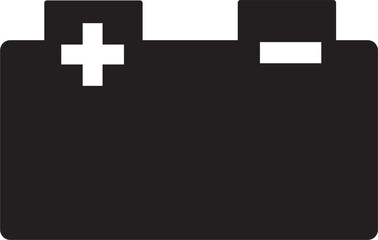 Automotive battery icon representing power, energy, and vehicle maintenance for car service and repair