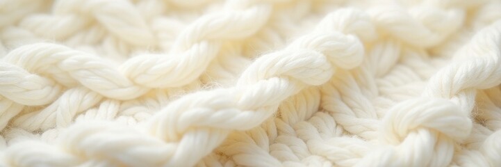 Creamy white wool knit texture, soft wave pattern , top view, fabric