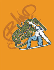 vector illustration of a motorcycle rider