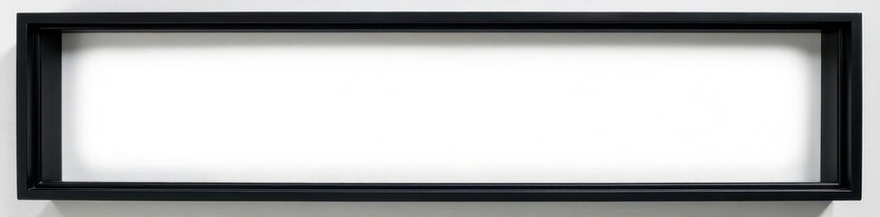 Obraz premium Classic black photo frame against pure white backdrop , white, photo frame