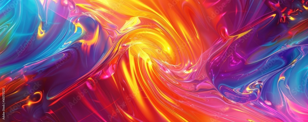 Aufkleber abstract universe of colorful light sparkling particles scattered across space background, create wo