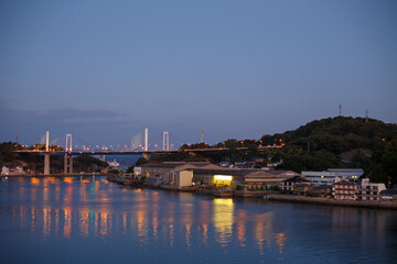 Fototapeta premium 尾道港夜景