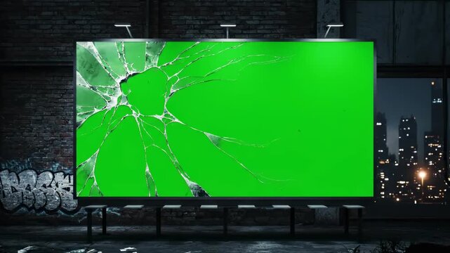 crack effect with green screen 