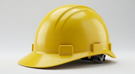 yellow helmet isolated on white