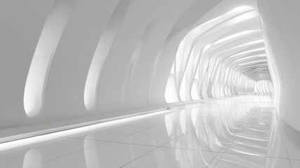 White futuristic business background with clean abstract geometric shapes, modern digital wave texture, glowing technology patterns, minimal corporate backdrop for innovation, data visualization, and 