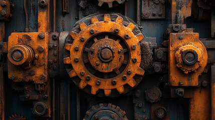 Retro Industrial Refinery with Aged Equipment