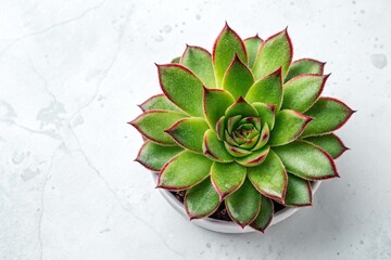 Directly above shot of succulent plant against on a white background