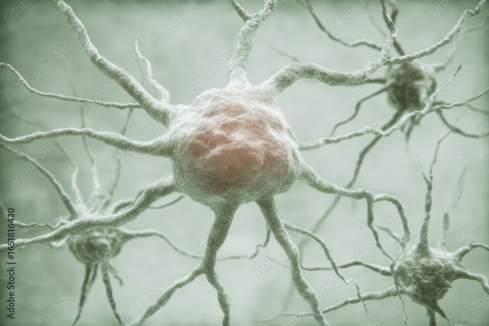 Poster x-default microscopic view of neuron cells