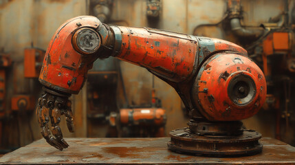 Weathered Robotic Design Illustration