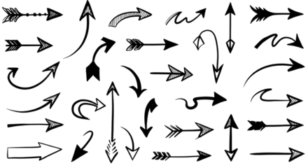 A collection of black arrow icons and vectors for web design and illustration