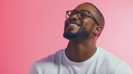 Obraz premium Cheerful Man in Glasses