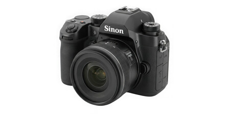Fototapeta premium Sinon Dslr Camera With Lens Stock Photo