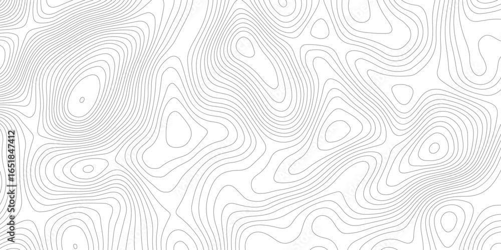 Poster abstract topography black and white stylized height contour seamless line pattern topographic map di