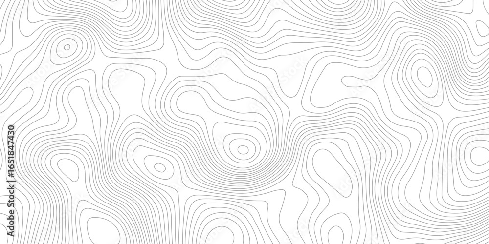 Poster abstract topography black and white stylized height contour seamless line pattern topographic map di