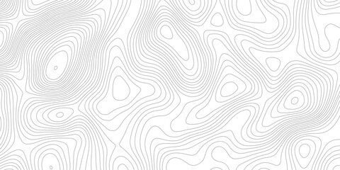 Abstract topography black and white stylized height contour seamless line pattern topographic map discovery area map design white background.	